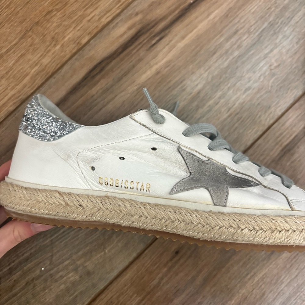 Golden Goose Glitter and Gray Star Sneakers - Picture 14 of 16